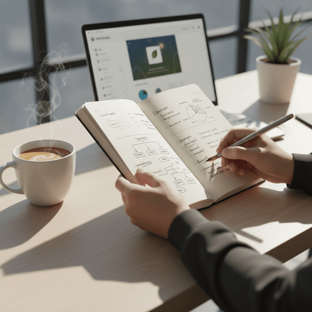 Person reviewing a document with a pen, symbolizing verification and accuracy