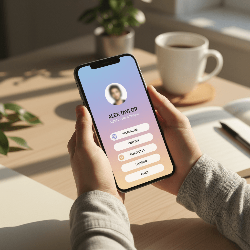 Multiple phone screens showing consistent business listing layouts